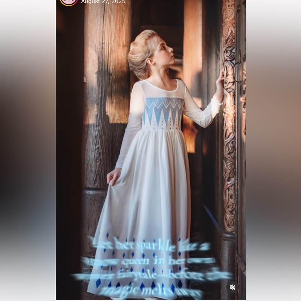 Only Little Once Elsa dress with detachable cape size 5